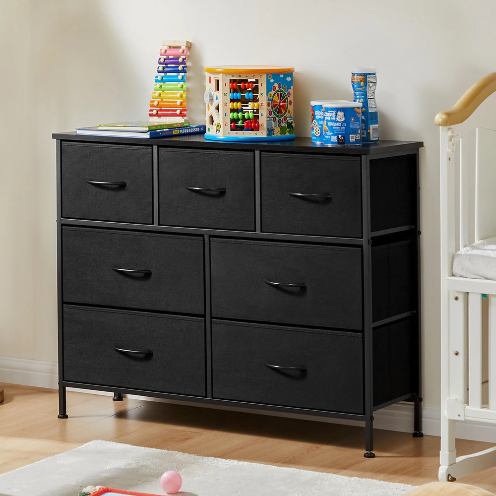 Stylish Dresser Storage with 7 Closet Drawers