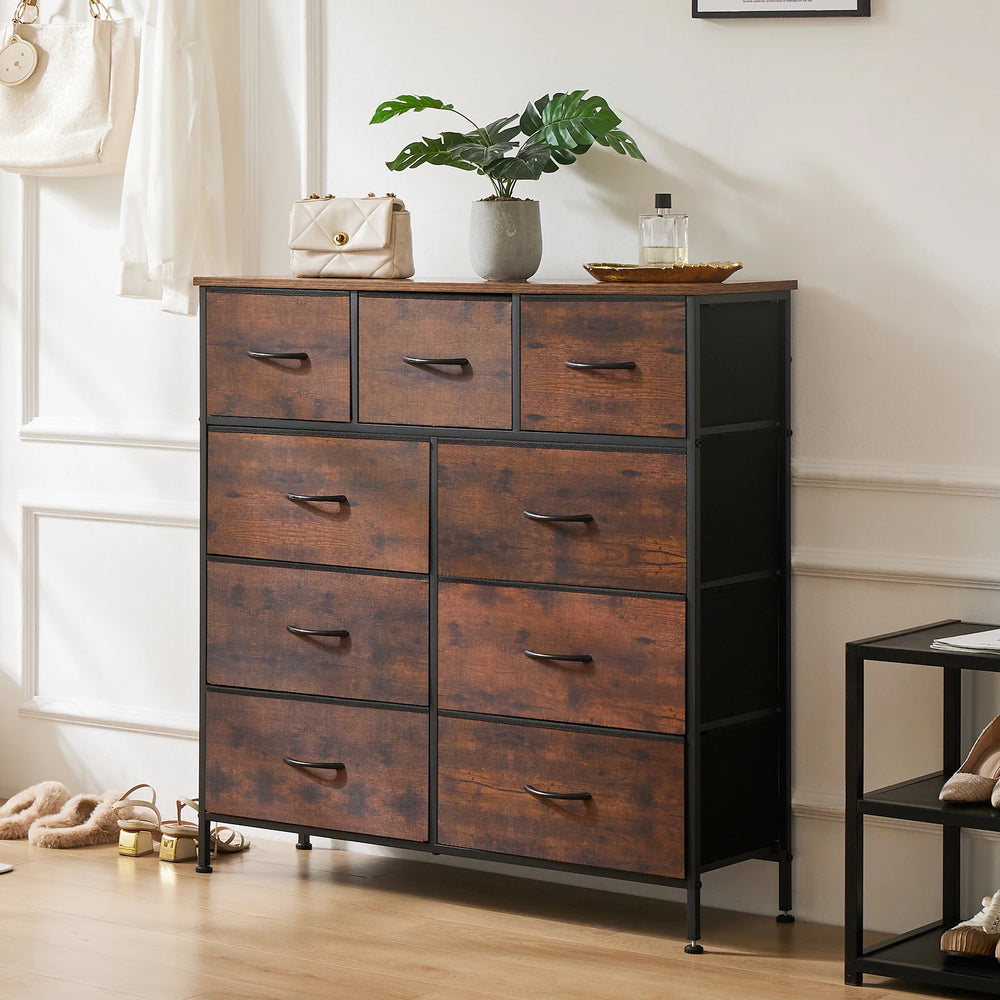 Stylish & Spacious Dresser Storage with 9 Closet Drawers